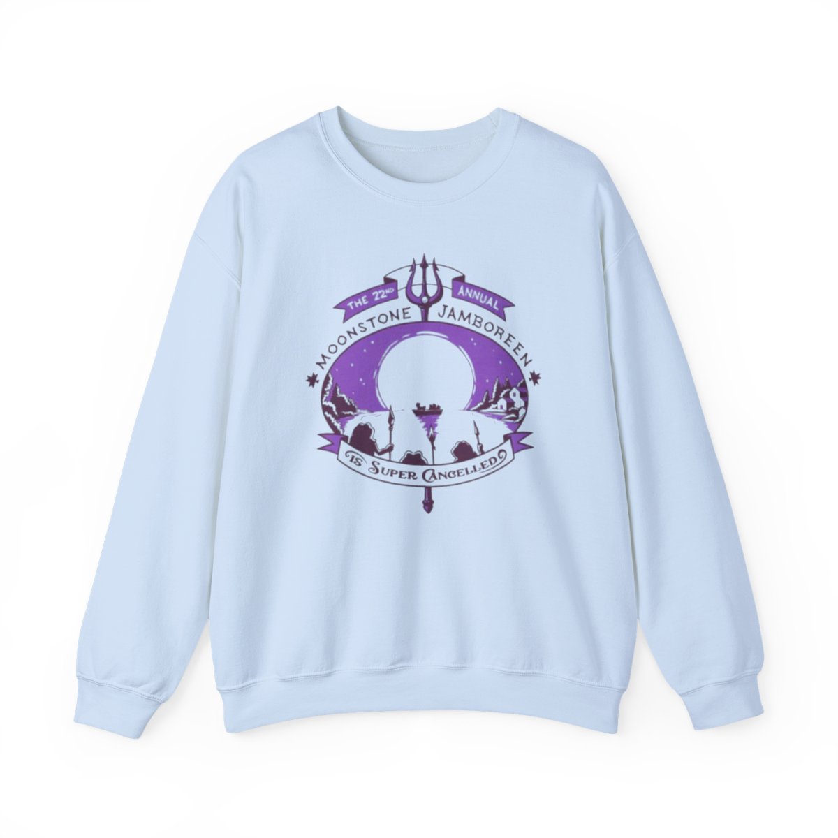 Moonstone Jamboree Crest Sweatshirt | Moon Phases Trident Emblem Not Another D&D Podcast - alternate angle 3, merchandise