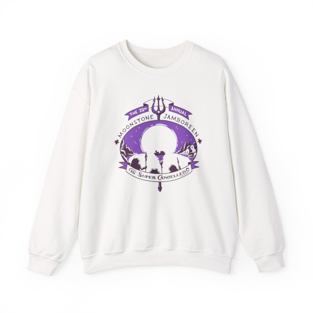 Moonstone Jamboree Crest Sweatshirt | Moon Phases Trident Emblem Not Another D&D Podcast